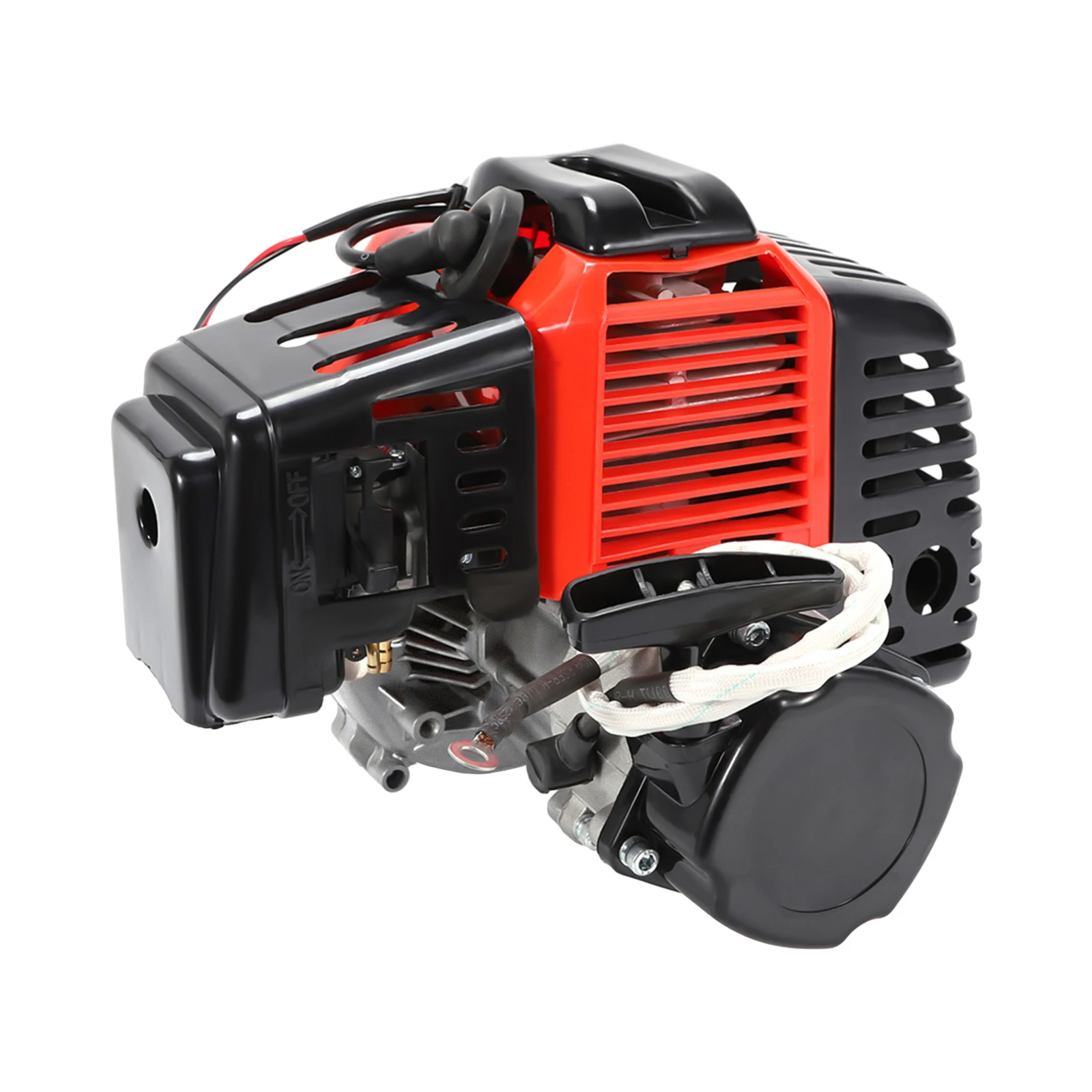 

49CC 2-Stroke Engine Motor Single Cylinder Air-Cooled Pull Start Engine Shortblock Assembly w/Carburetor for Motorcycle Scooter