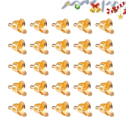 100 Pcs Gold Decorative Christmas Bells Hanging Metal Mini Pendant Jingle Wind Chime Accessories Diy Bell Tree Fireplace Door
