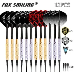 12PCS Fox Smiling 18g Electronic Soft  Darts With Nylon Darts Tips