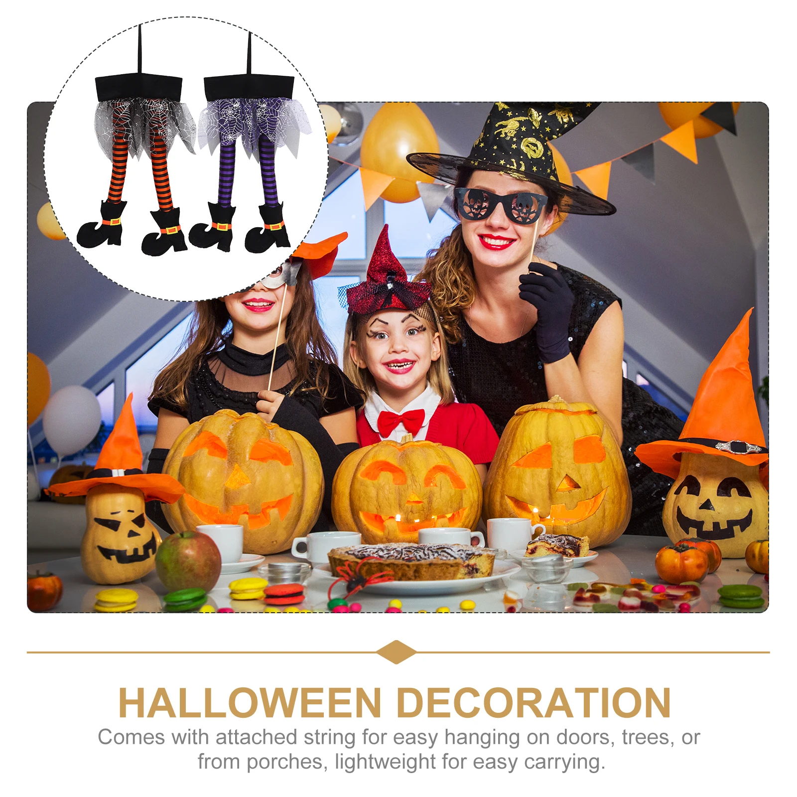 

Spooky Witch Leg Ornament Decor Witch’s Legs for Wreath Decorate Halloween Office