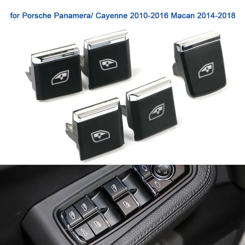 Podnośnik szyby pasażera zamiennik z przyciskami przełącznik wciskany dla Porsche Cayenne Panamera 2010-2016 Macan 2014-2018