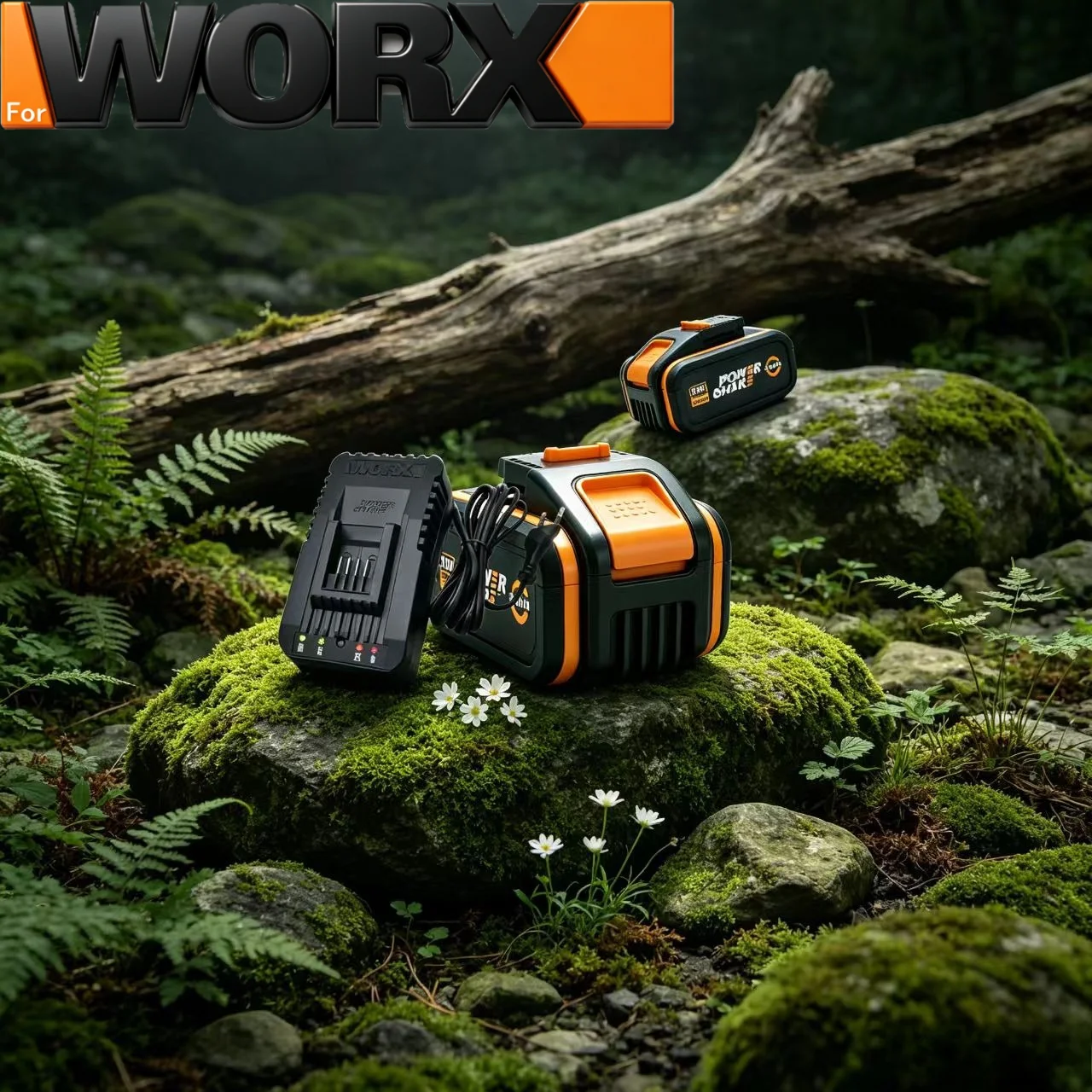 

For Worx 20V 4.0Ah 6.0Ah 8.0Ah 18650 Battery with Fast Charger Kit CE Certified for 20V Power Share Tools