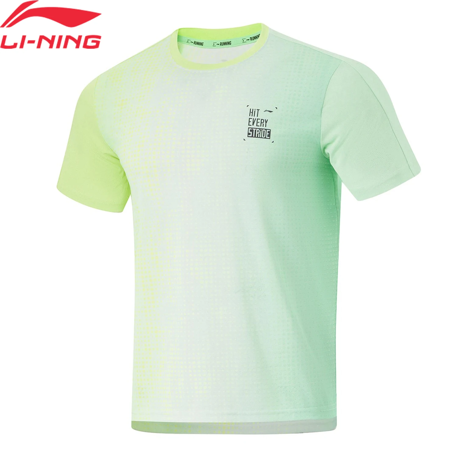 Li-Ning Men Running Sports T-Shirt 87%Polyester13%Spandex AT DRY Breathable Regular Fit LiNing Comfort Leisure Tee ATSU191