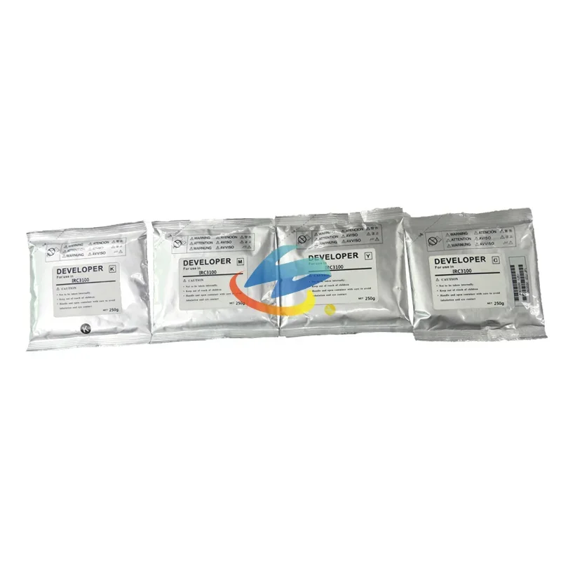 4PCS IRC3200 Developer Powder Compatible for Canon IRC3100 3200 5185 4580 4080 3100 IRC3200 IRC5185 IRC4580 IRC4080 CMYK/250g