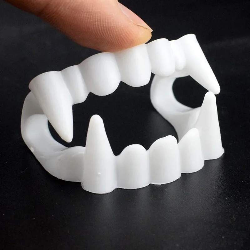 1/10 pçs halloween vampiro dentadura luminosa dentes falsos vestir-se adereços horror zumbi dentes grim reaper cintas brilho fontes de festa