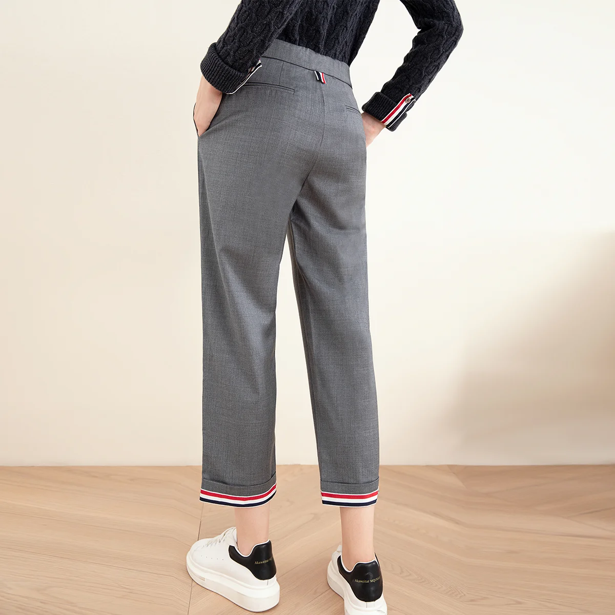 TC-193  High Quality Women's Clothing 70% Wool Suit Pants Autumn Winter New High Quality Women's Clothing Trousers