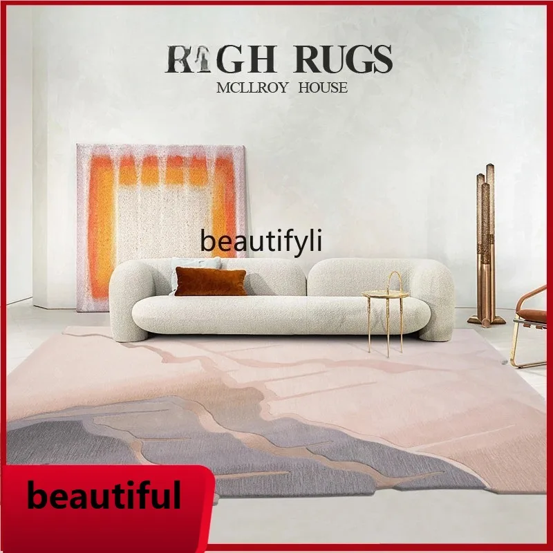 

F132 Light luxury wool special-shaped carpet living room irregular Italian simple coffee table blanket bedroom bedside blanket