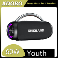 XDOBO Youth 60W Deep Bass Portable Stereo Speaker RGB Lights Column Subwoofer Compatible Wireless Bluetooth Support AUX TF