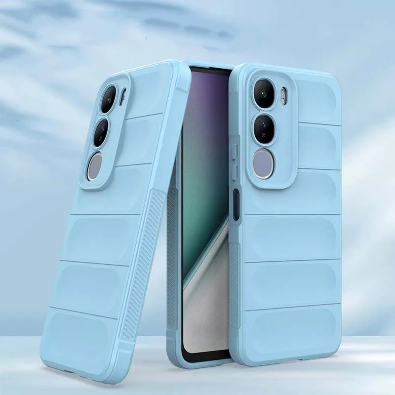 وسادة هوائية مضادة للسقوط مع بطانة متدفقة من مادة TPU لهاتف Vivo V50 S12 S15 Y77 Y16 X90 iQOO Neo7 10 11 V25 Z9S Pro Protection