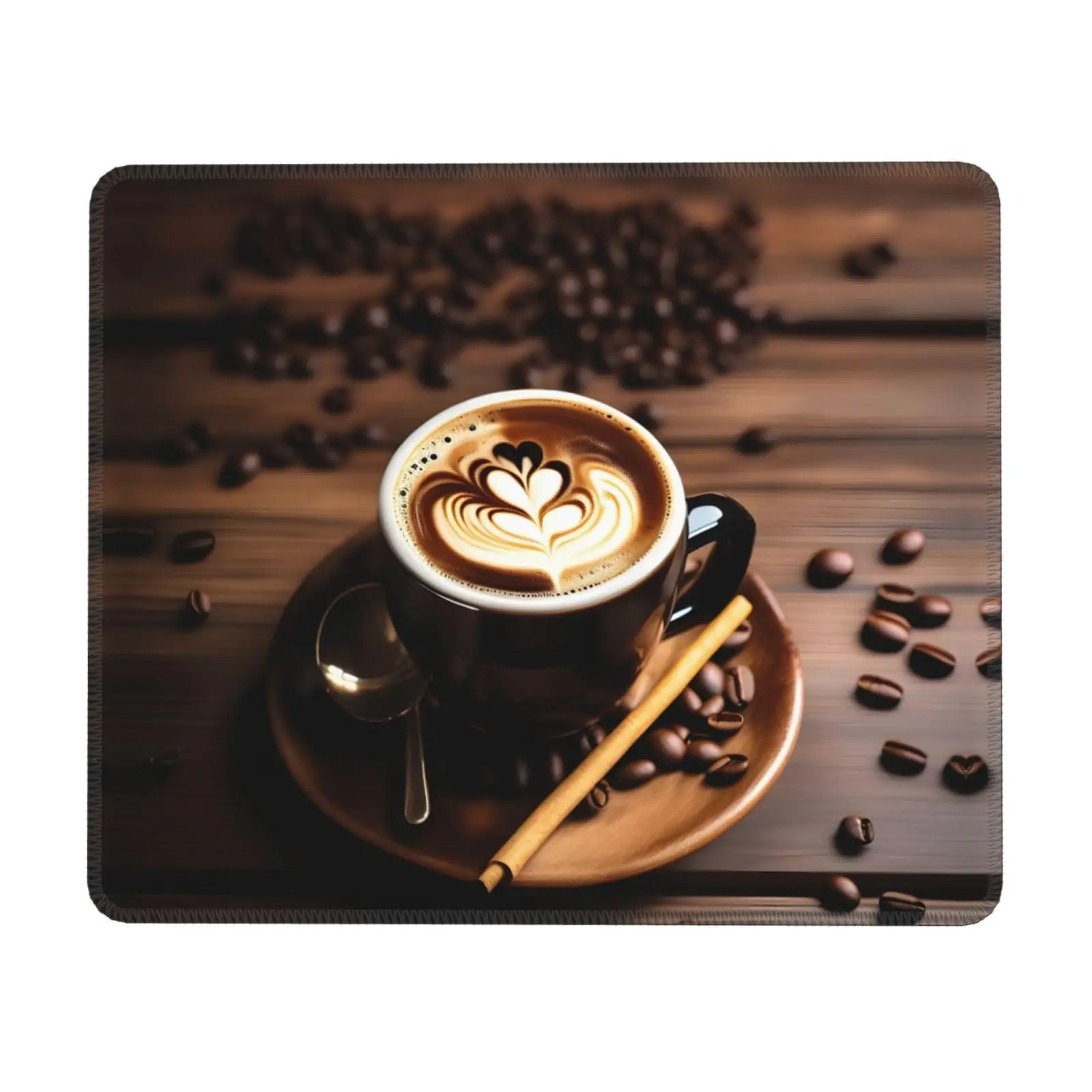 

Retro Delicious Heart Coffee Printing Square Mouse Pads Lock Edge Gaming Mousepad Mouse Mat Keyboard Mats Desk Pad 30x25cm