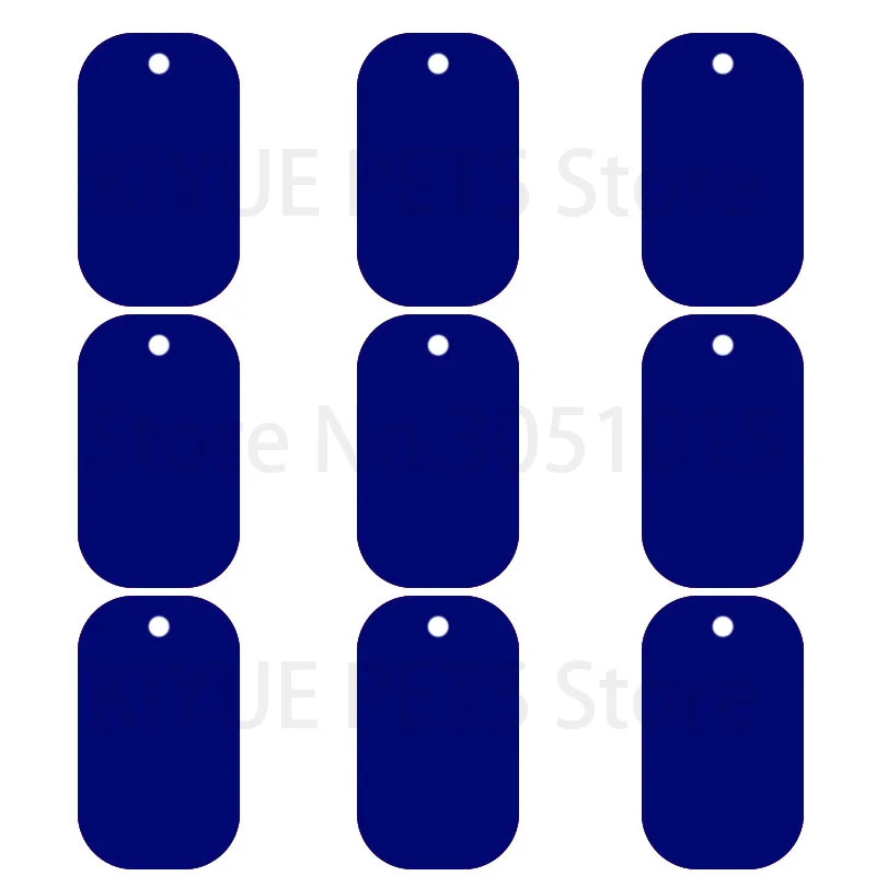 100 Stück Erkennungsmarken, Militär-Haustier-ID-Tags, Aluminium-Namensanhänger, leere Erkennungsmarken, personalisierte, individuelle Erkennungsmarke