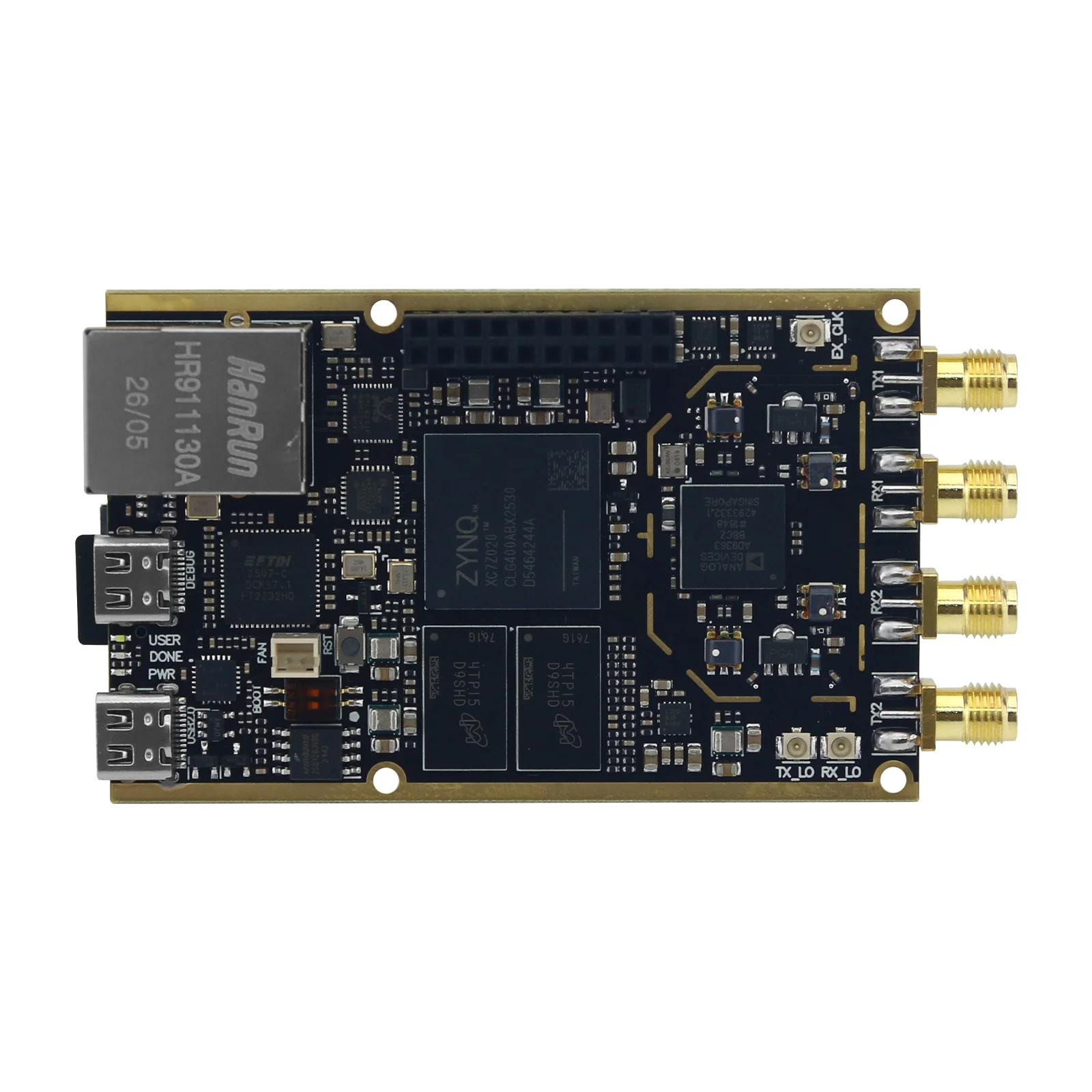 HamGeek 70MHz-6GHz 7010-SDR AD9363 SDR Software Defined Radio Development Board with Heat Sink for Pluto SDR MATLAB