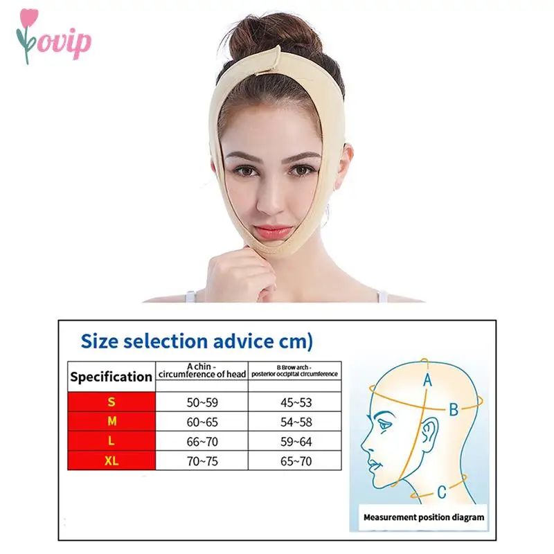 Elastic Face Slimming Bandage V Line Face Shaper Women Chin Cheek Lift Up Belt Facial Massager Strap Face Skin Care Tools Beauty