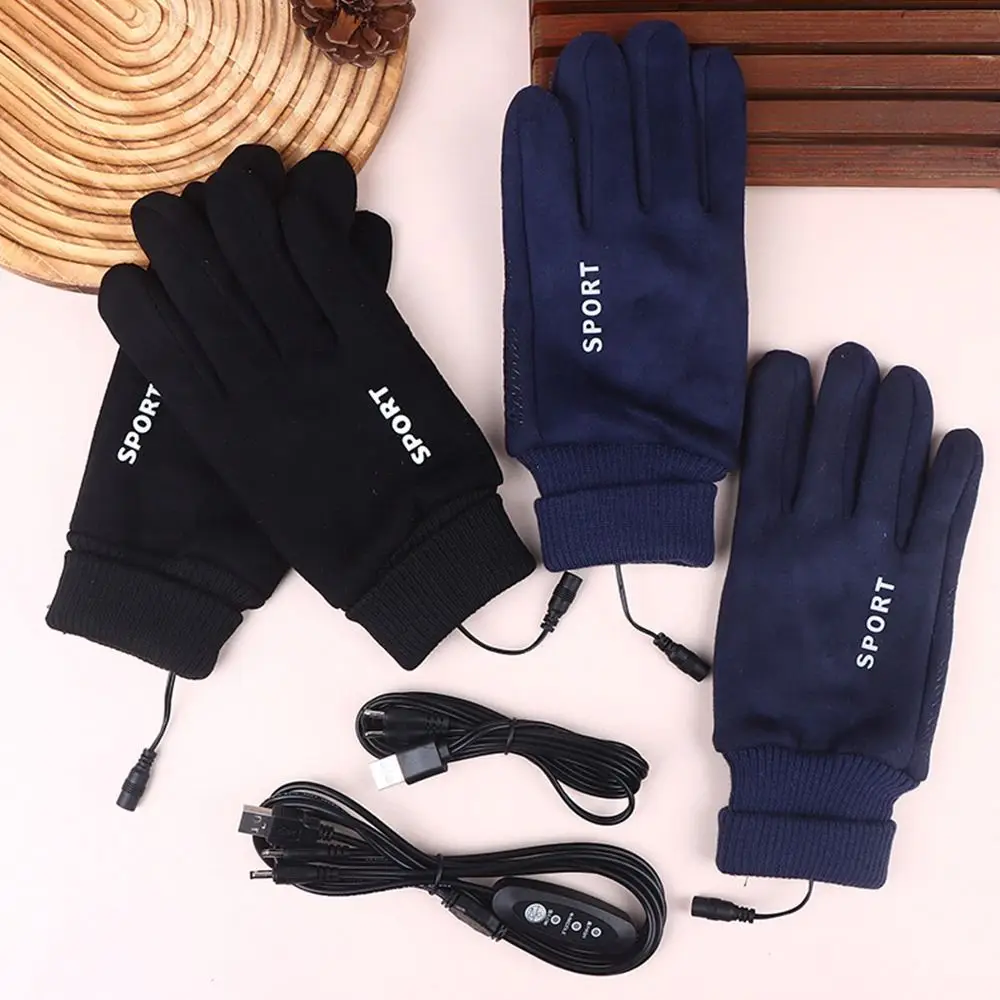

Креативные зимние перчатки с USB-подогревом, регулируемые, нескользящие, перезаряжаемые, теплые, водонепроницаемые, для согревания рук