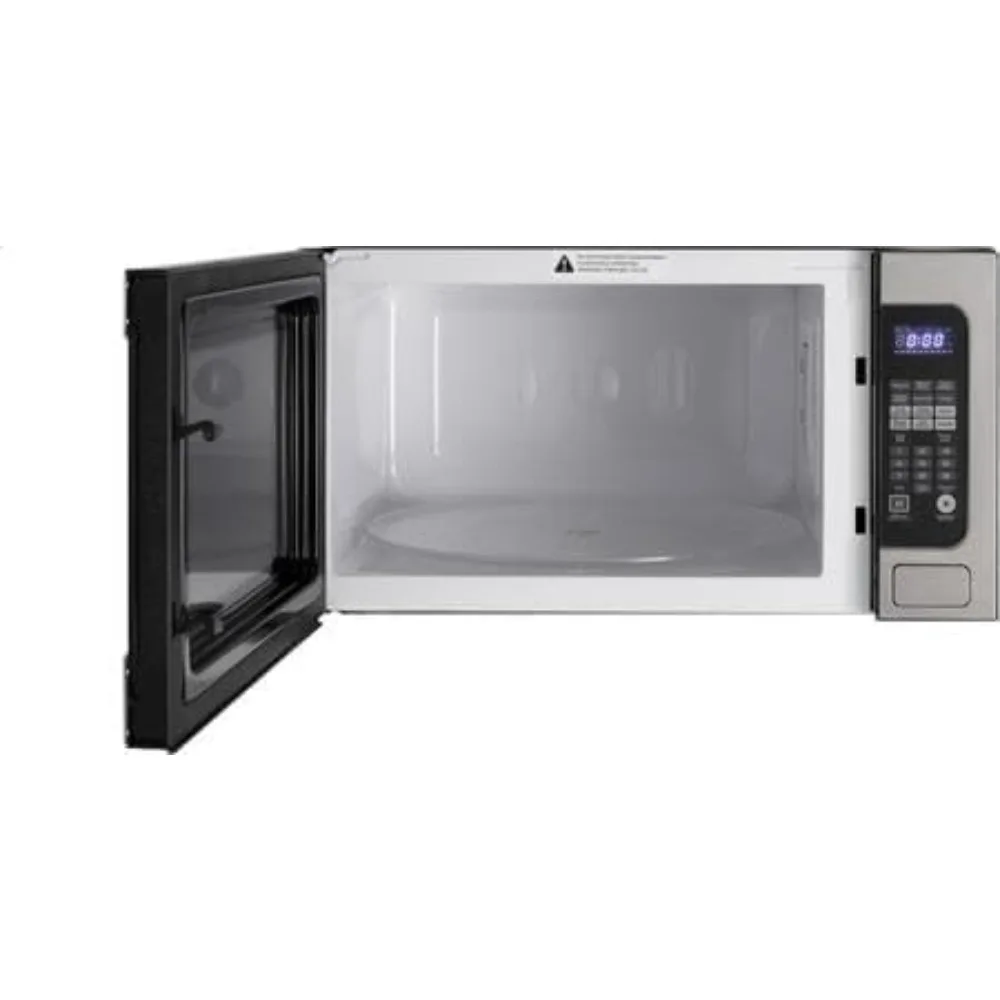 Stainless Steel Microwave Oven with Child Lock and Auto Cooker, 1000 Cooking Watt, 300 CFM Vent Fan, 10 Power Levels