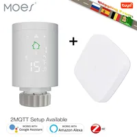 MOES ZigBee3.0 Radiator Actuator Programmable Thermostatic Valve Tuya Temperature Controller 2MQTT Alexa Google Voice Smart App