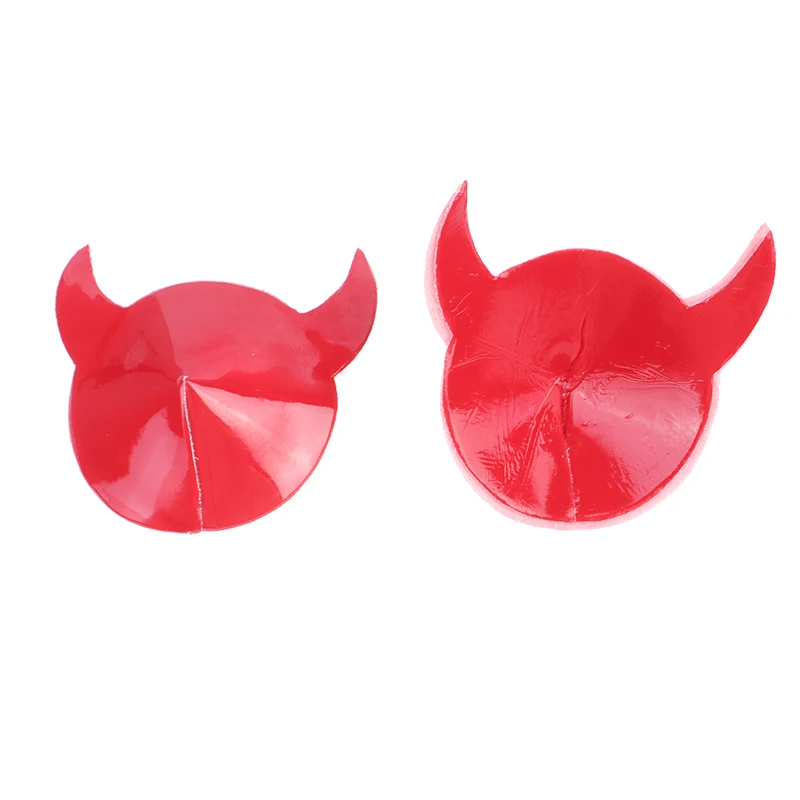 Breast Stickers Horn Stickers Disposable Self-Adhesive Cloth Breast Pasties Pad Nipple Cover Bra Sexy Devil Nipple Stickers