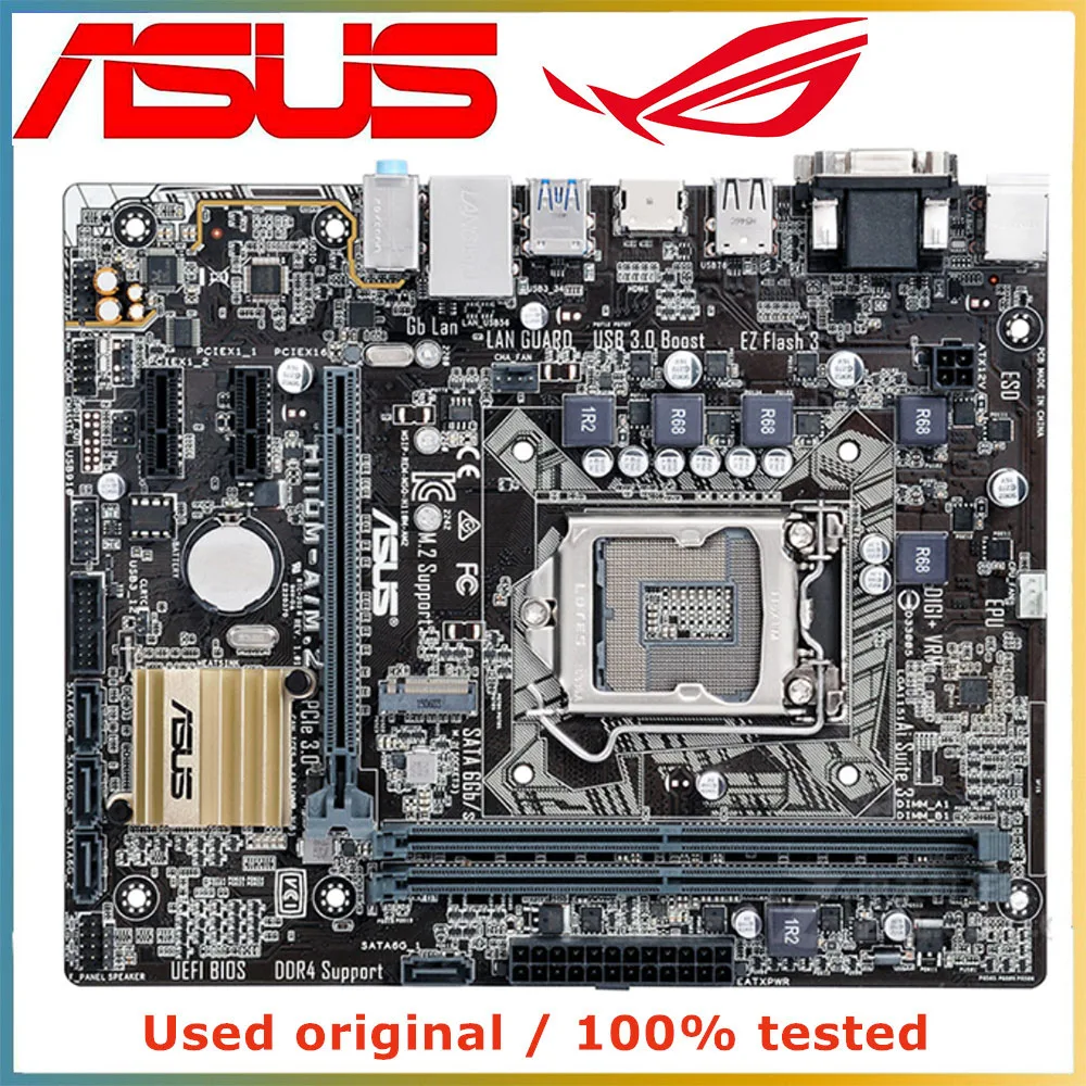 

For ASUS H110M-A/M.2 Computer Motherboard LGA 1151 DDR4 32G For Intel H110 Desktop Mainboard SATA III PCI-E 3.0 X16