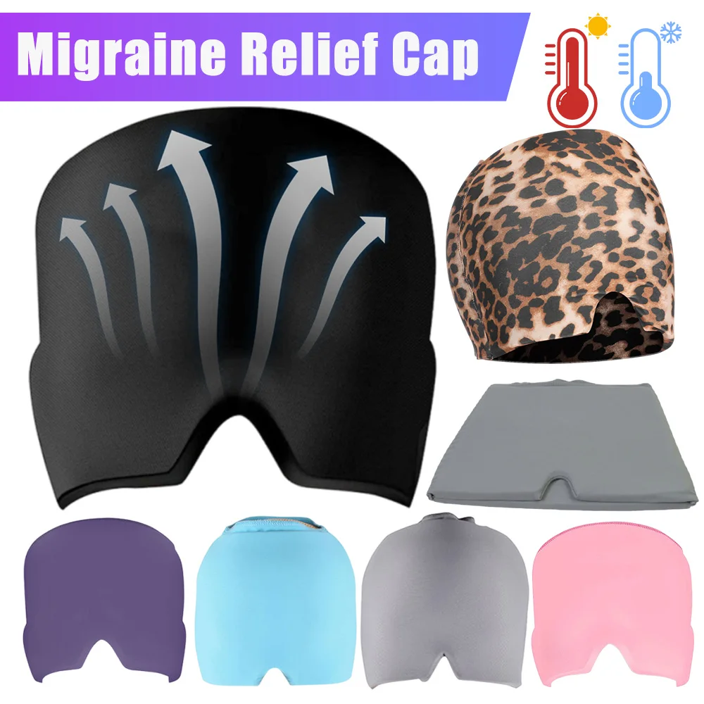 Gel Eis Kopfschmerzen Migräne Relief Hut Kalte Kompresse Therapie Kappe Eis Kopf Wrap Pack Augenmaske Für Druck Lindern Schmerzen Eis Hut