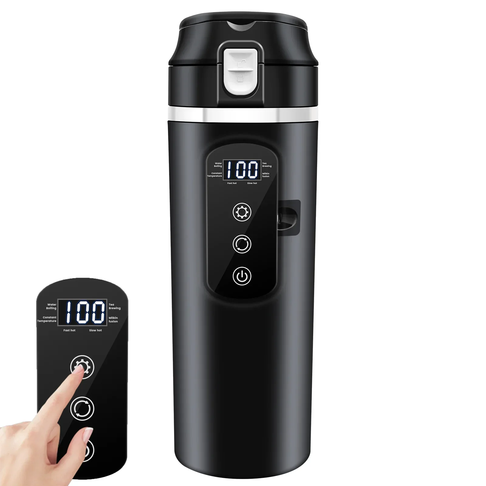 Car Heating Cup Car Large Capacity Boiling Cup 304 Stainless Steel Thermos Integrated Intelligent Electric Cup