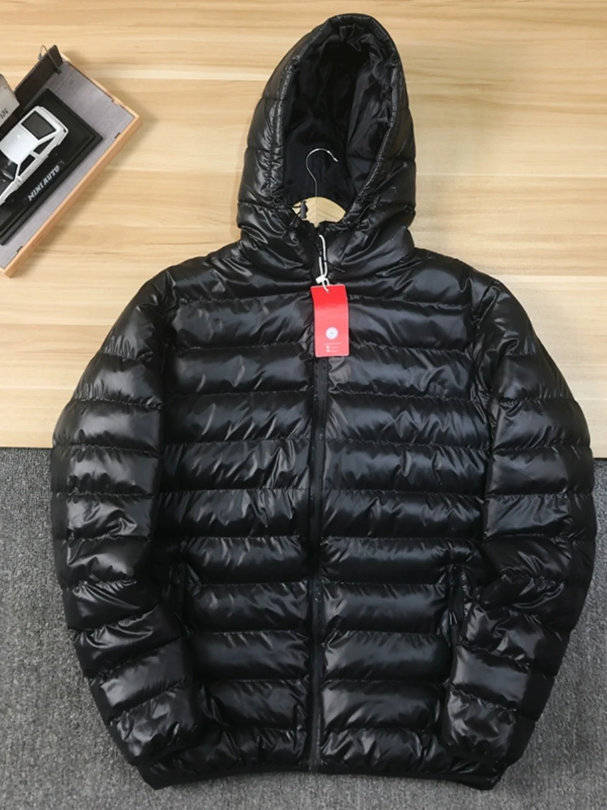 

Outdoor Windproof Waterproof Thiened Winter Men's Cotton Jaet Hooded Coat Warm Luminous Stand Fit Basic Youth Trend