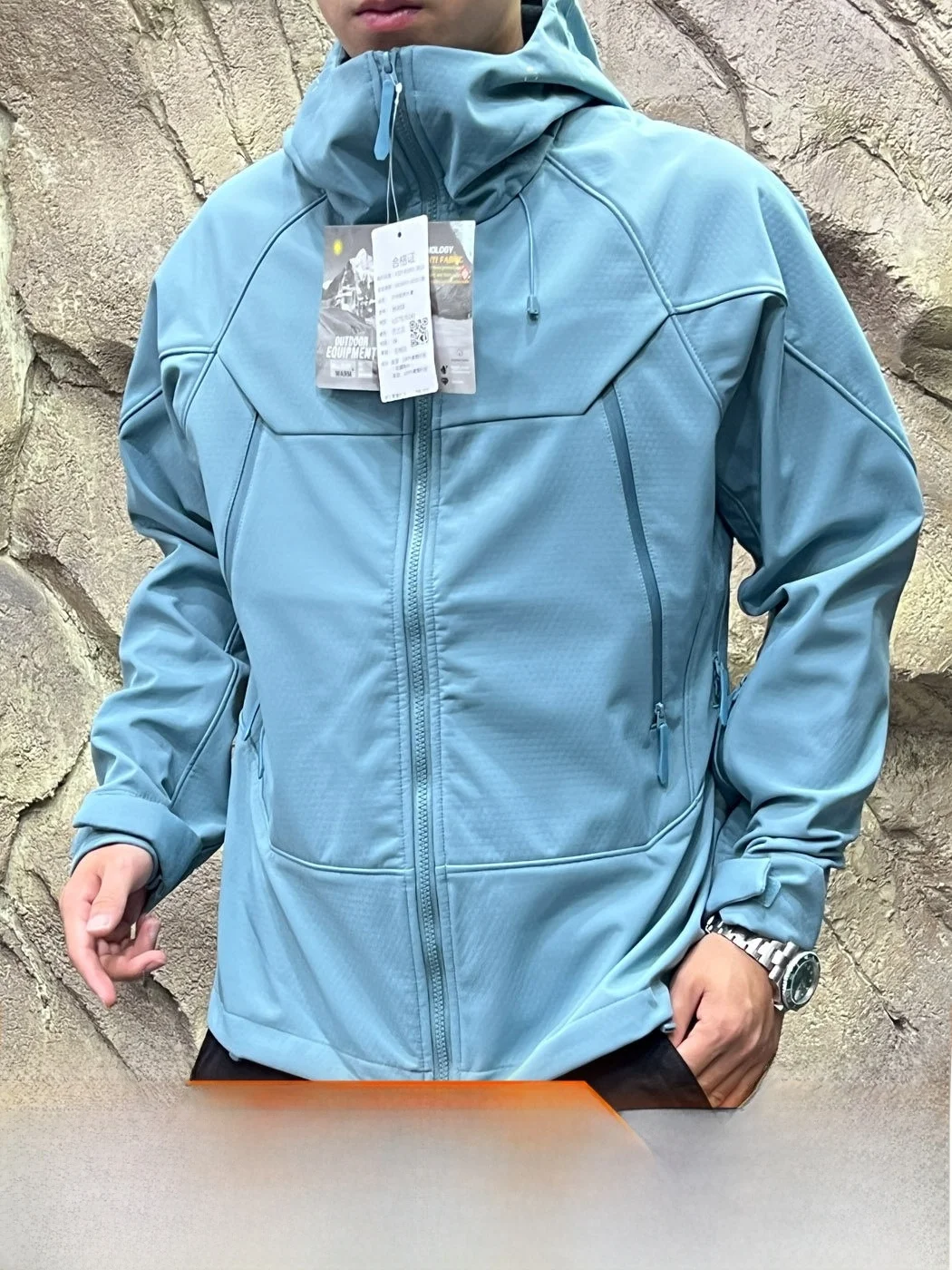 Heated Lock Temperature Autumn Winter Men's Jacket Zipper Underarm Split Honeycomb Technology Fleece Standard Fit Long Sleeve...