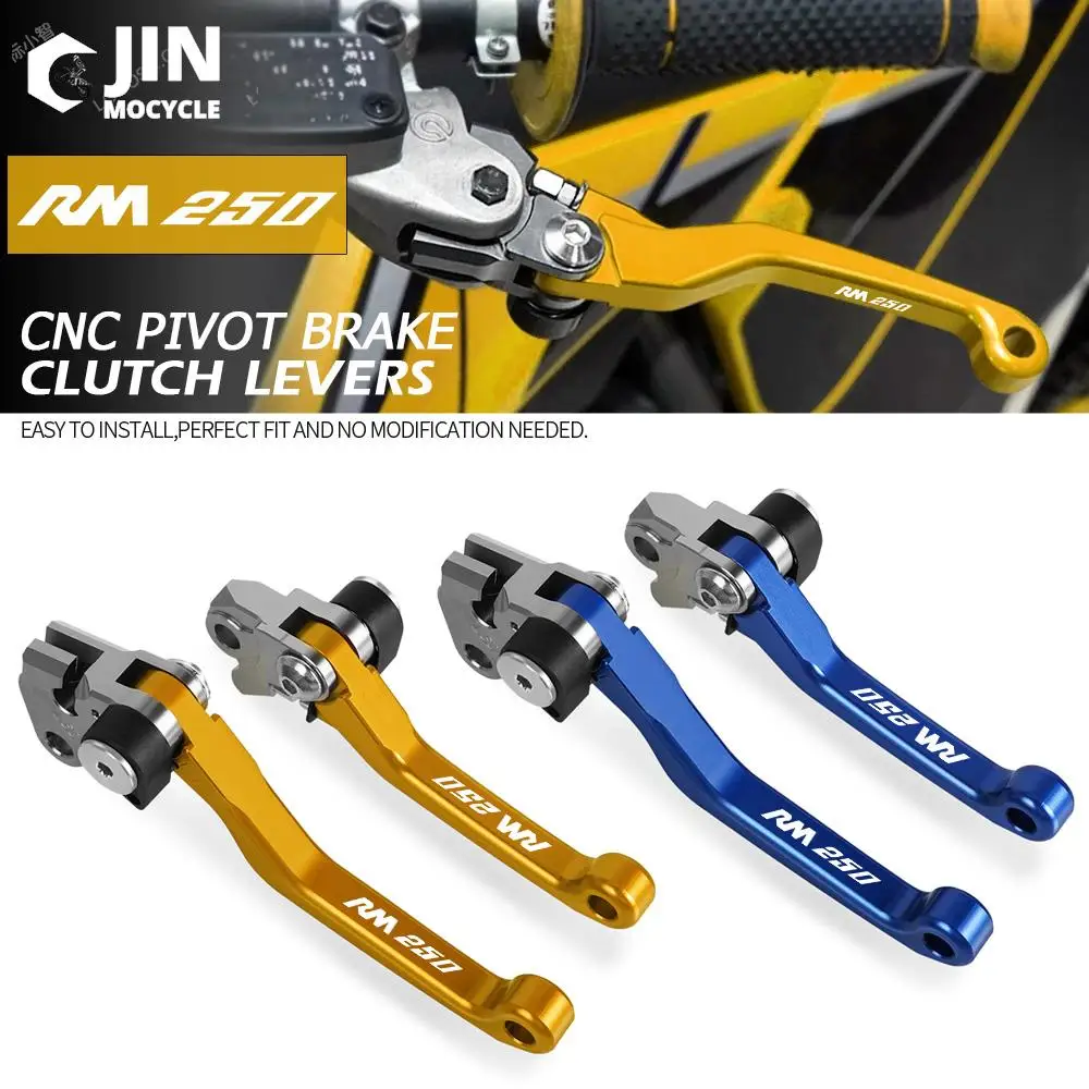 Dirt bike Pivot Motocross DirtBike High Quality CNC Aluminum Handle Brake Clutch Lever FOR SUZUKI RM250 2004 2005 2006 2007 2008