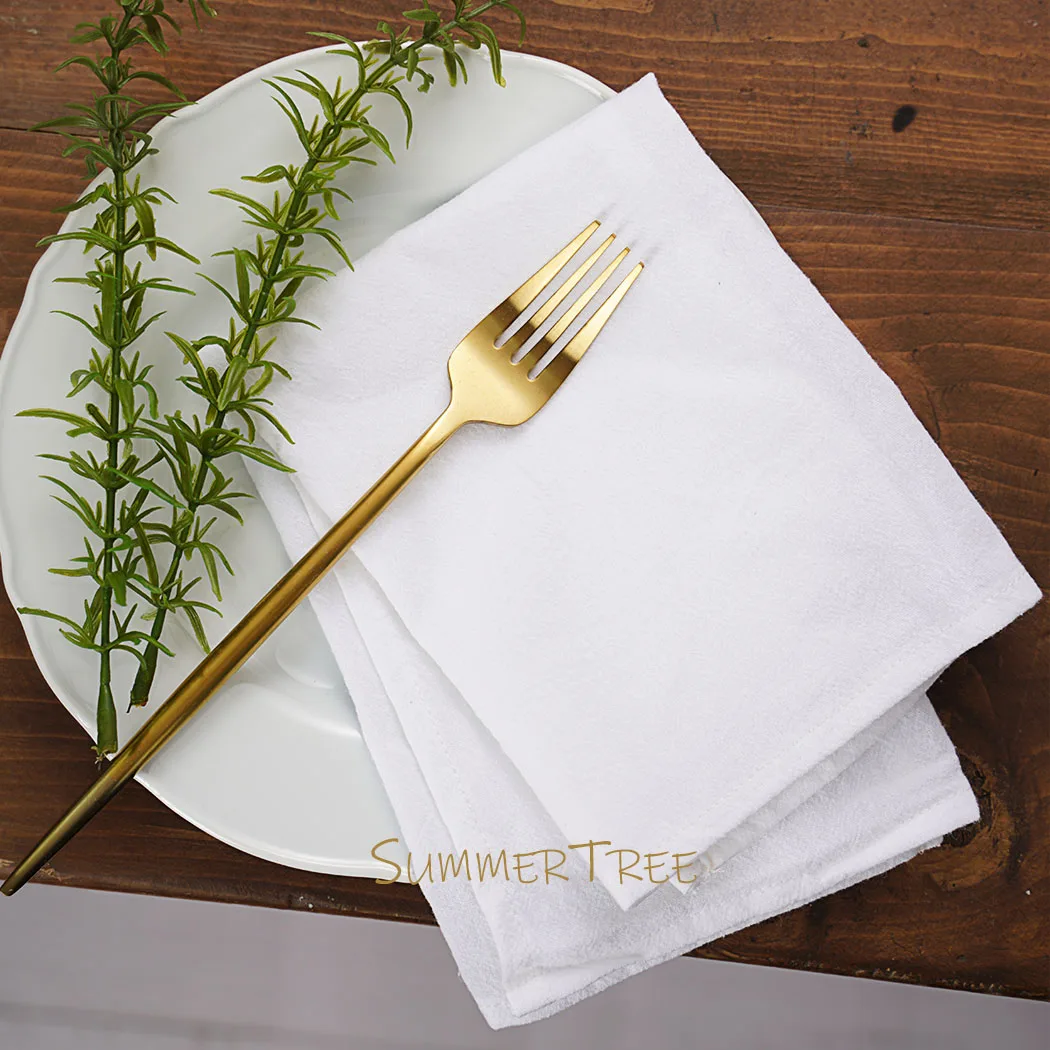 20 pz tovaglioli 40 x40cm pianura cotone lavato stile classico strofinaccio tovagliette da pranzo per cucina rustica e decorazione della tavola di casa