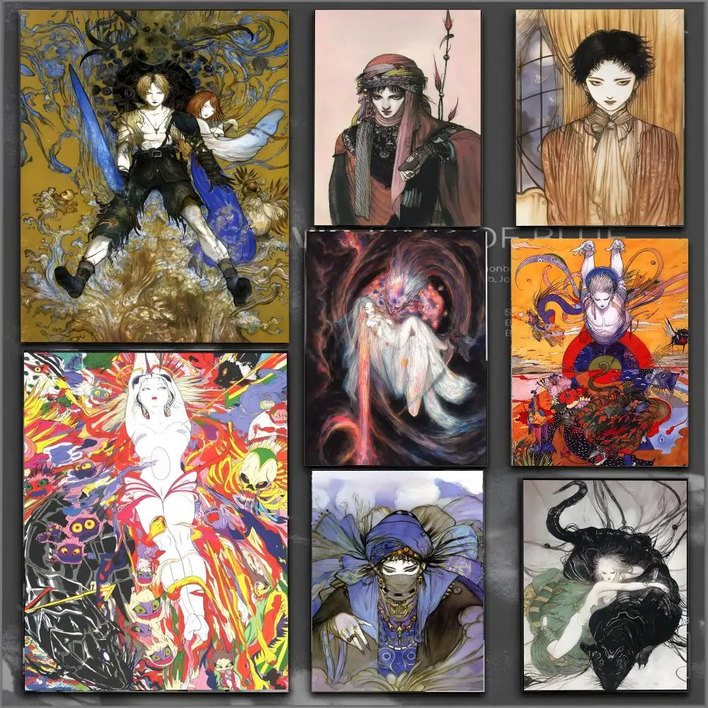 Yoshitaka Amano Art Gorgeous Poster Modern Aesthetic Wall Art Print Minimalist Bedroom Living Room Home Decor Gift