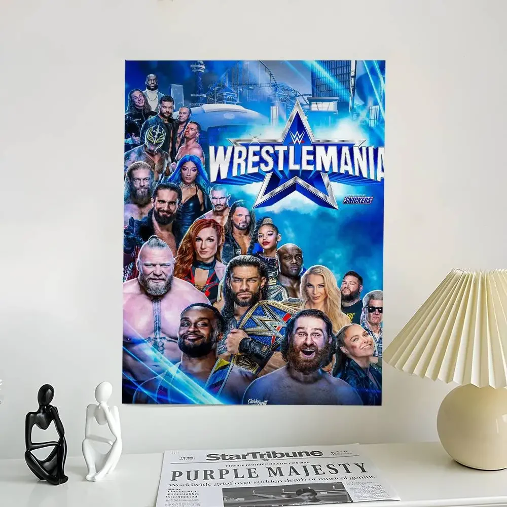 WWE WrestleMania Cartoon Tapestry Hippie Flower Wall Carpets Dorm Decor Art Home Decor