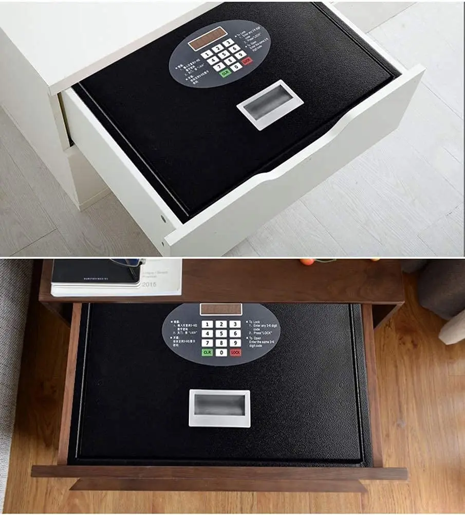 Safe Security Electronic for Floor/Drawer Digital Steel Safe Lock Cabinet Strongbox,Designed to Be Fixed to Joists/Under Floor
