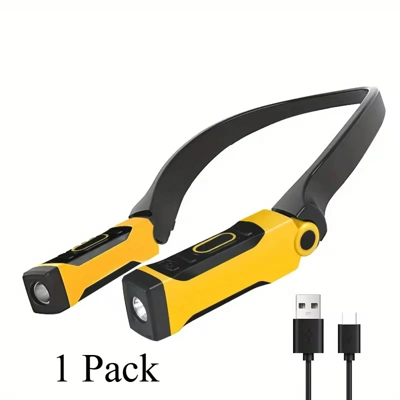 

Hands Free LED Neck Reading Light 1 Pack Rechargeable Dual Brightness Modes for Book Reading Knitting Craft Repair Camping