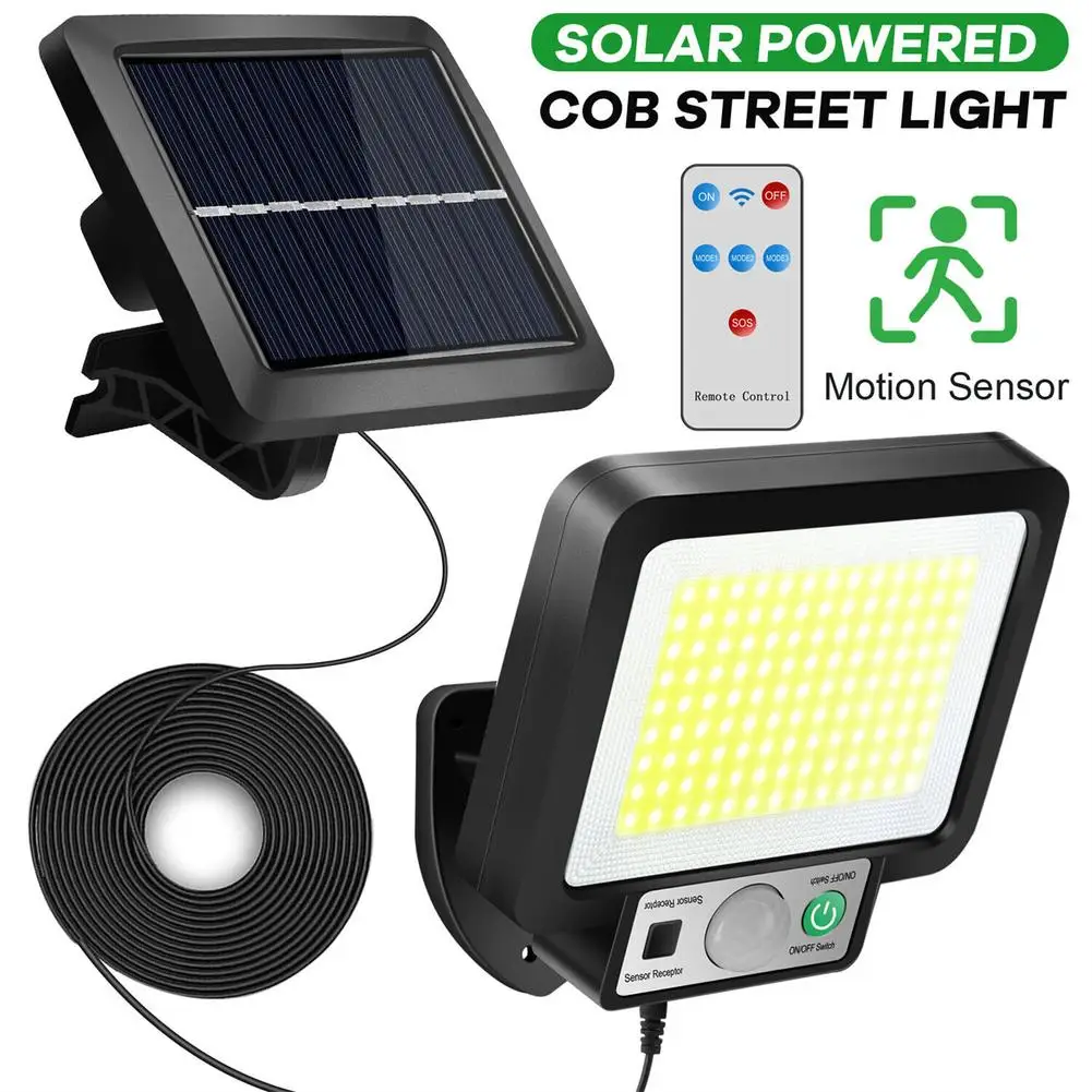 Farolas solares de 280000lm, 3 modos, 1200 Mah, impermeable, superbrillante, iluminación exterior, lámpara de pared para el hogar, decoración de