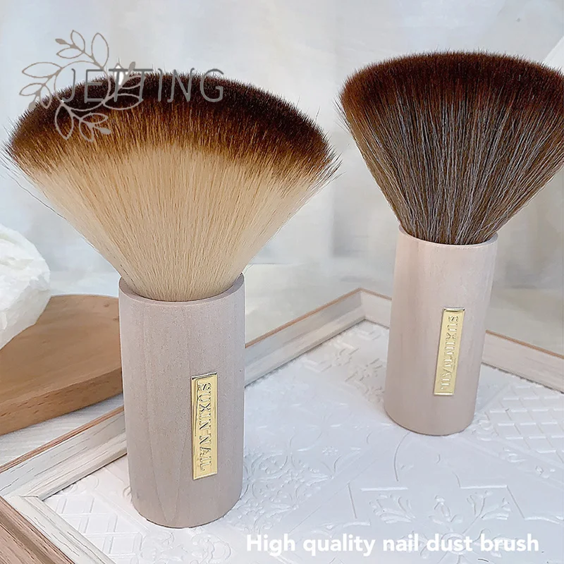 Spazzola per polvere rotonda calda per unghie Spazzole per polvere per unghie di grandi dimensioni Strumento per la pulizia della polvere per smalto gel UV acrilico Accessori per manicure