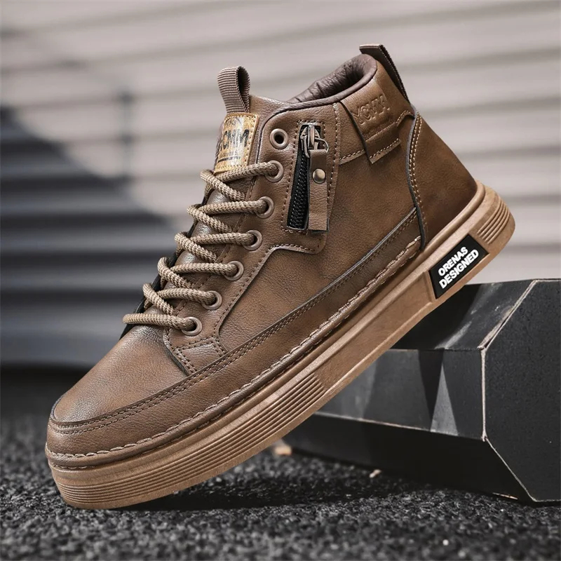 

White New Casual Mens Shoes Fashion and Comfortable Outdoor Man Sneakers Four Season Breathable Concise Styles Designer Footwear