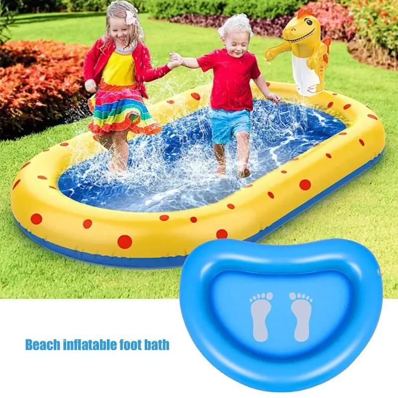 

Collapsible Pool Footbath Multifunctional Inflatable Blue Portable Foot Wash Basinfor Swimming Pool Spa Cleaning Feet