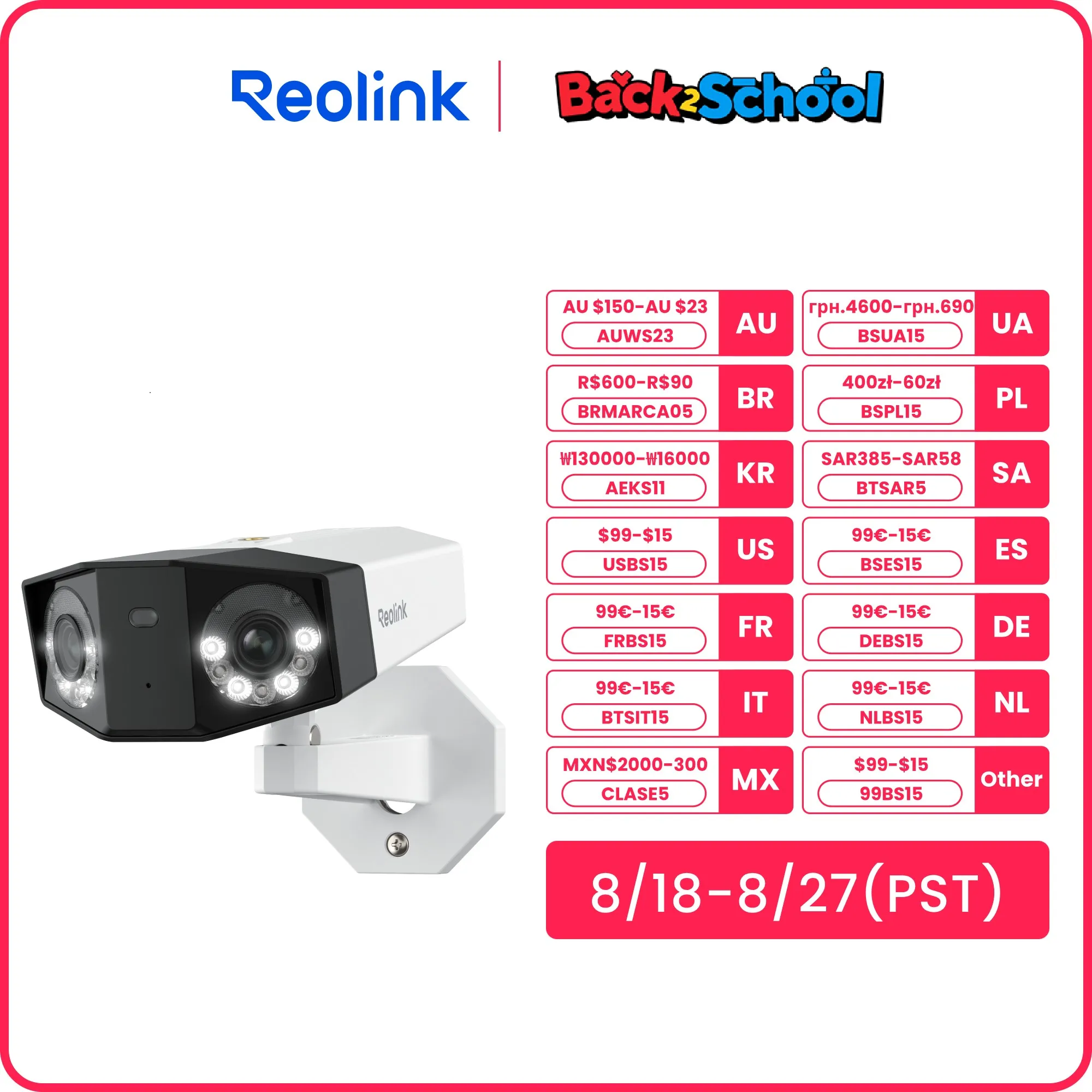 Reolink-Camra de surveillance IP PoE HD 4K 16MP (4K UHD), dispositif de scurit domestique sans fil, avec lentille touriste, vue gardien  180 