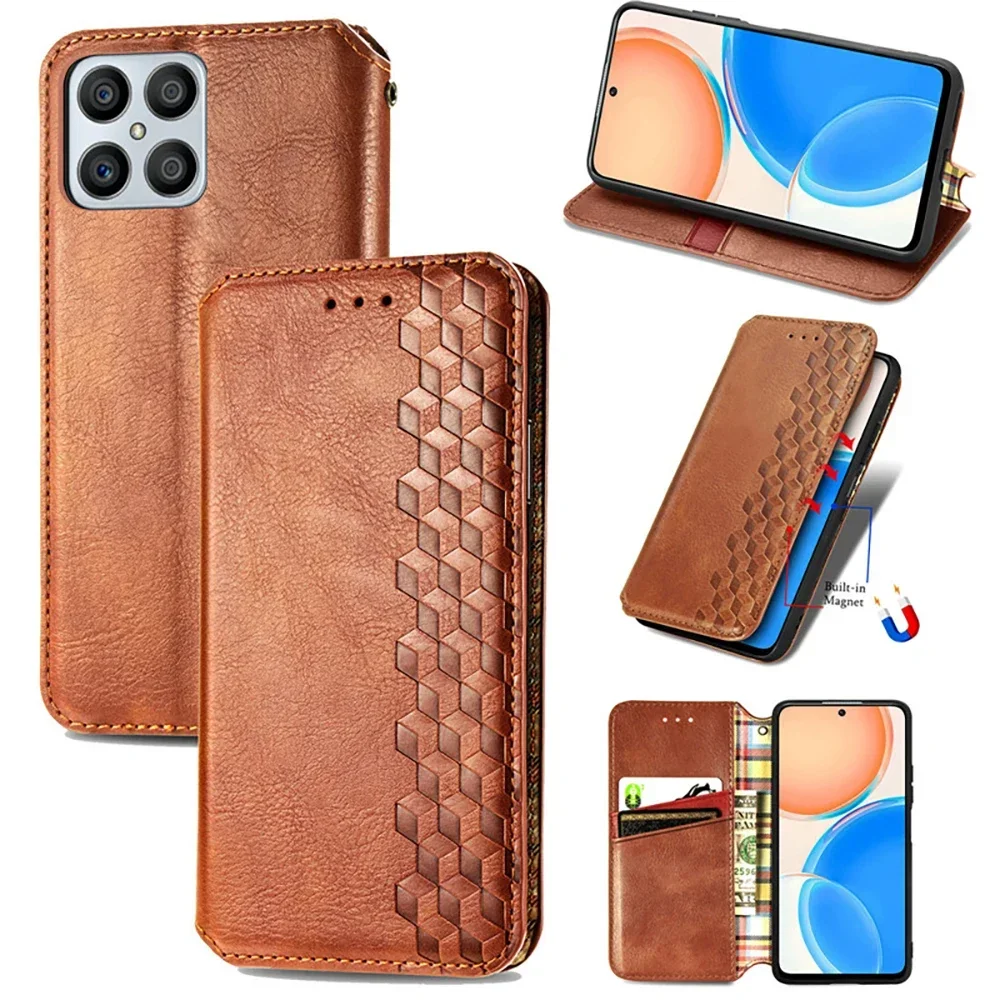 Honor X9B X7B X6A X7A X8A X9A 5G Flip Case per Huawei Honor X5 Plus portafoglio in pelle copertina magnetica Honor X6S X7 X9 X8 Funda