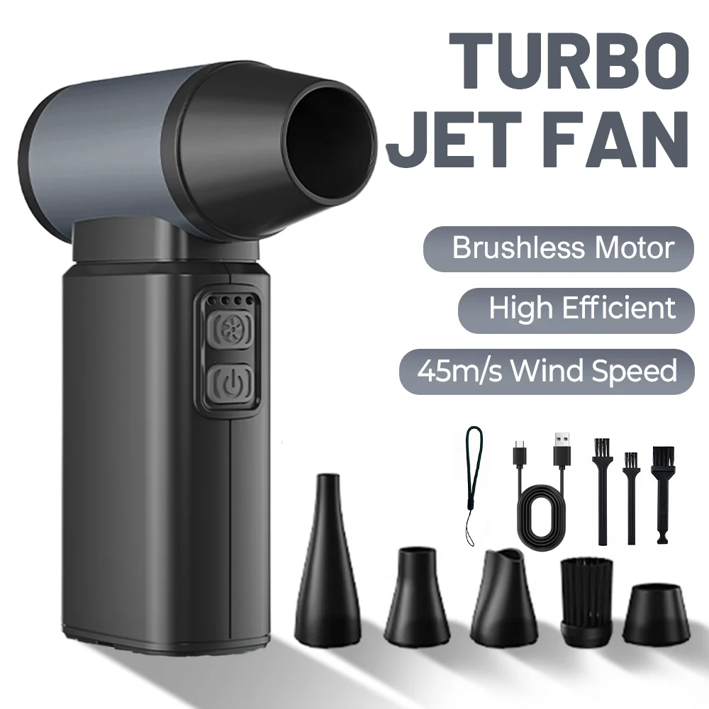990000 giri/min Violento Ventilatore Polvere Soffiatore Brushless Turbo Fan Jet 4 Gear Palmare ad alta velocità Potente Ventilatore d'aria Aspirapolvere