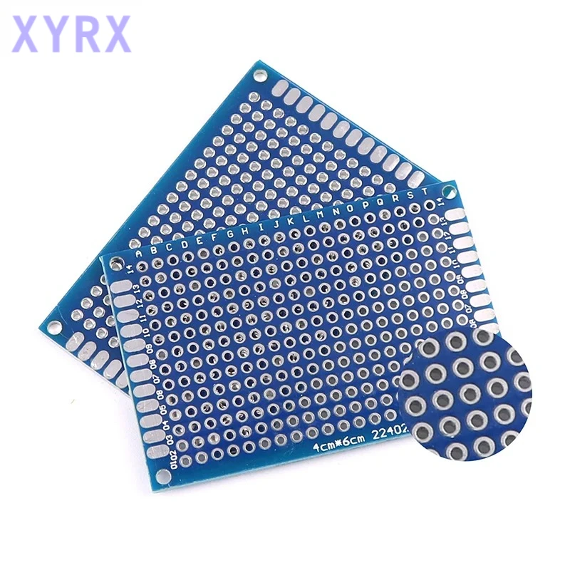 In spot 5/10PCS PCB Board Prototype Board Blue 2x8/3x7/4x6/5x7/7x9cm Double Sided Circuit Boards For DIY Soldering Project