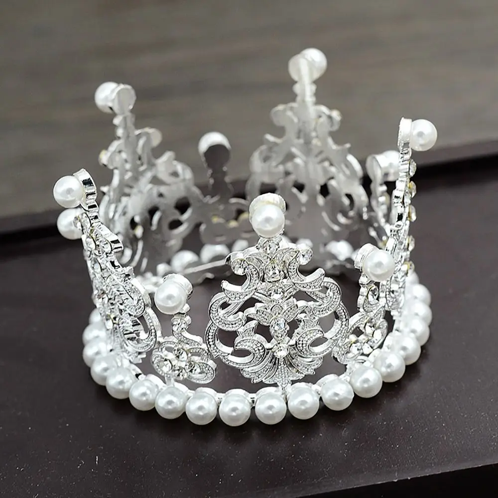 1Pcs Gold Silver Color Crown Cake Topper Decoration Decorative Elegant Wedding Cake Princess Birthday Baby Cake Ornaments