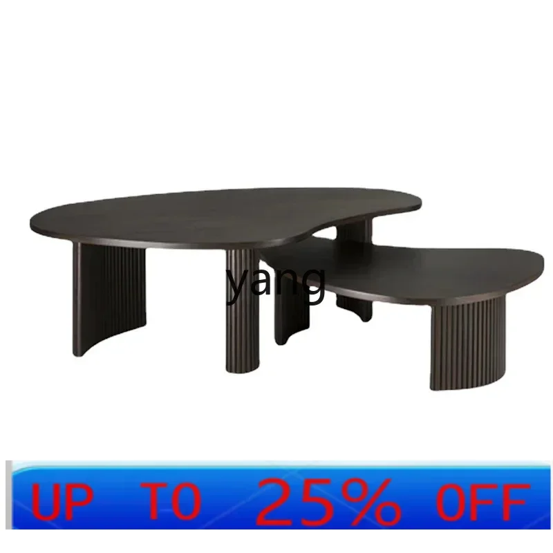 

LMM Simple Modern Irregular Solid Wood Tea Table Combination Sofa Cover Several Small Apartment Hotel