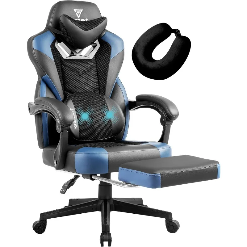 

Gaming Chair PRO, Ergonomic Gaming Chairs for Adults Heavy People, Massage Office Desk Computer Chair with Footrest