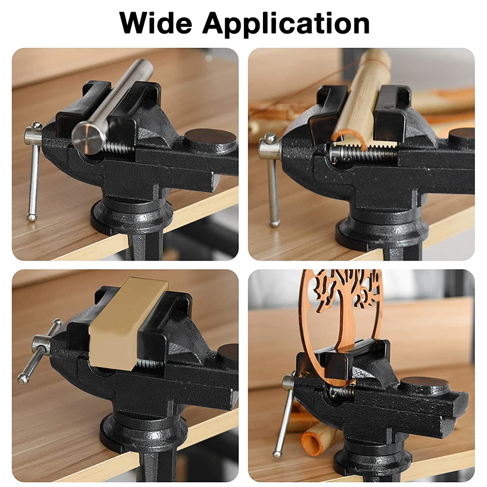 Imagem -05 - Multifunctional Bench Vise Jaw Width 360 Graus Swivel Ferro Fundido Tabletop Heavy Clamp Preto e Azul Randomly Shipped 10 mm 60 mm 70 mm