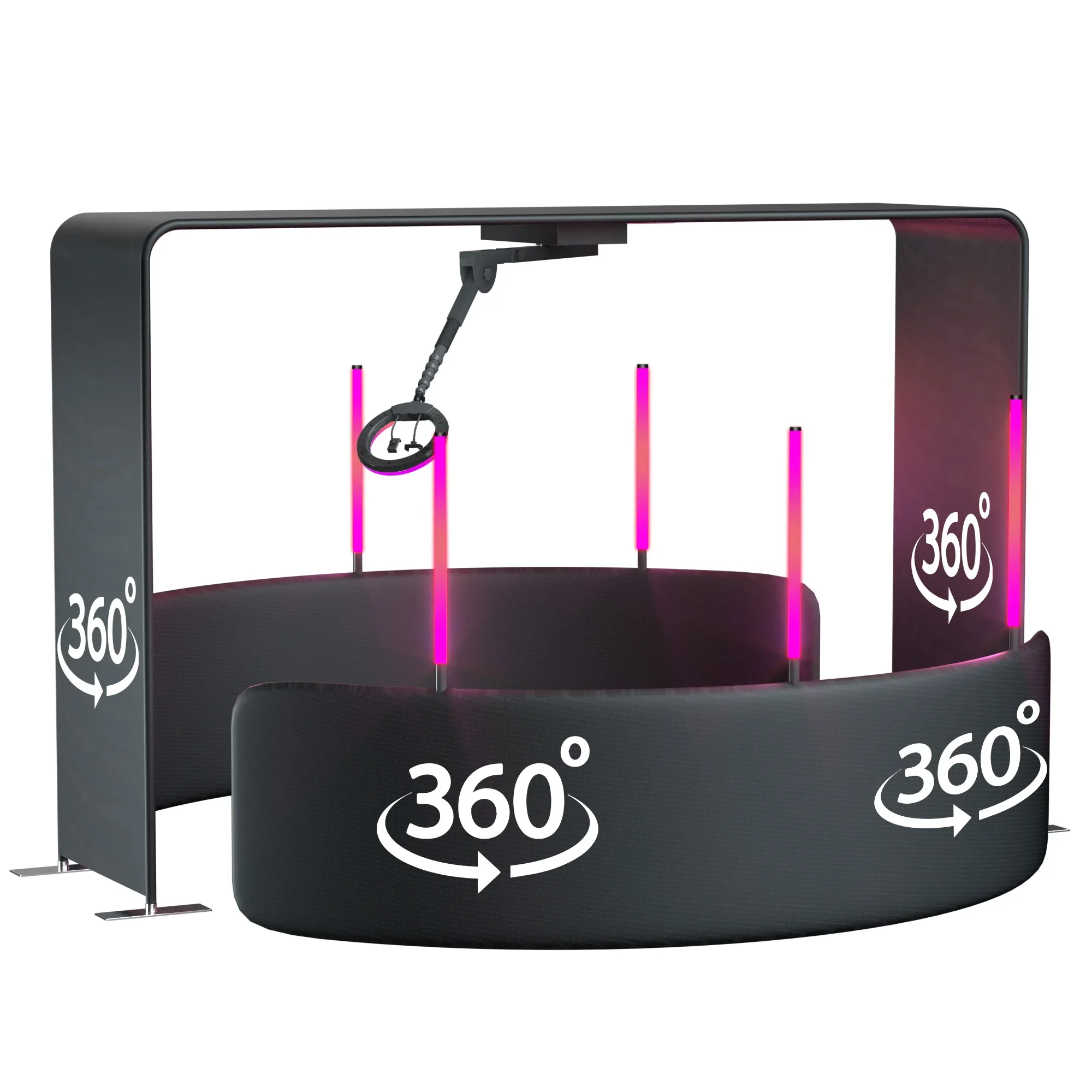 

New Portable Wedding Selfie Arm Machine Hanging Arch Backdrop Overhead Spinner 360 Photo Booth