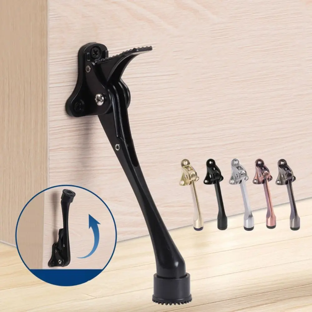 

Heavy Duty Zinc Alloy Door Stopper Easy Install Adjustable Foot-Operated Door Stopper Zinc Alloy Windproof