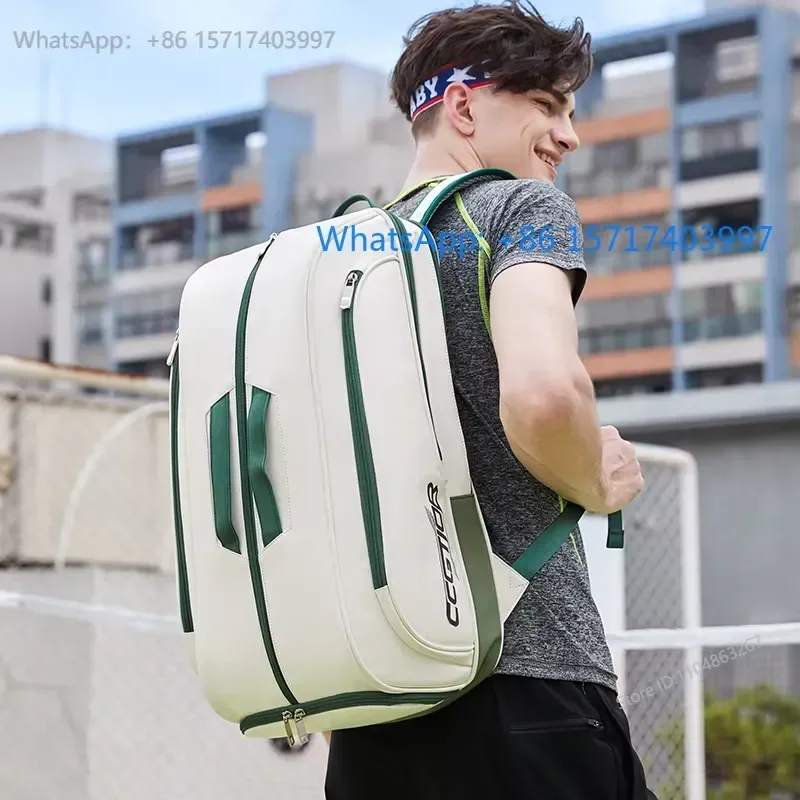 waterproof leather tennis racket bag sports backpack with shoe box
