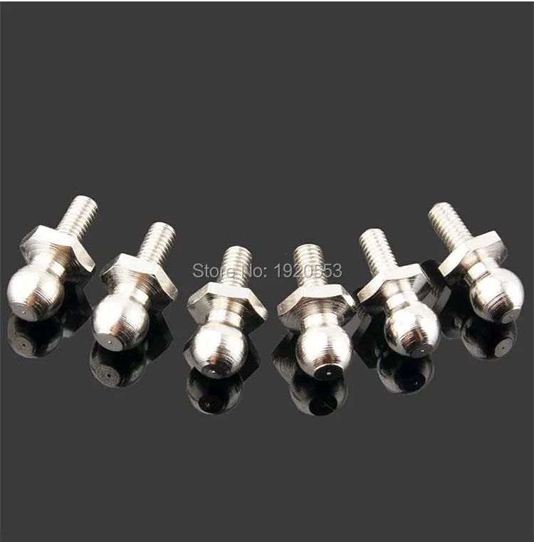 6PCS HSP 02038 Metal Ball Head Screw 6P For 1/10 RC Model Car Flying Fish 94122 94123 94106 94166 94155 94177 94111 94188