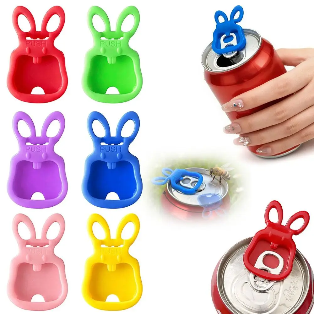 Colorful Beverage Can Opener and Protective Lid Always on And Off Handheld Can Opener Small Sealer For Parties Barbecu&beach
