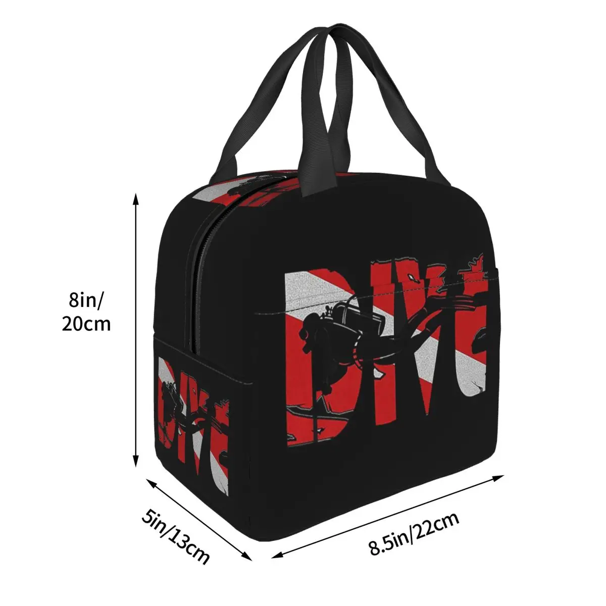 Scuba Diving Dive Diver Sea Snorkeling Sports Lunch Bags Insulated Bento Box Lunch Tote Picnic Bags Thermal Bag for Travel